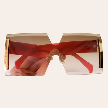 

2020 Luxury Brand New Design Rimless Sunglasses Women Fashion Sexy Sun Glasses Female UV400 Oculos De Sol Feminino