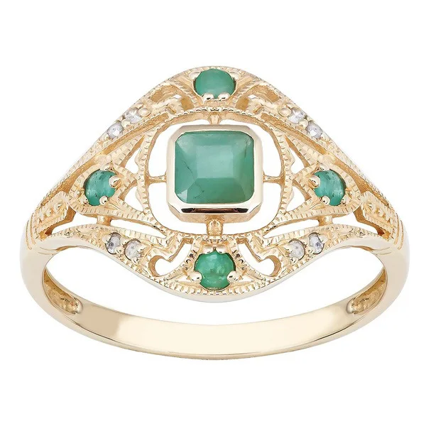 

Hainon Fashion Silver/Gold Color Rings Jewelry Blue Green Cubic Zrconia Rings For Women New Luxury Wedding Engagement Ring