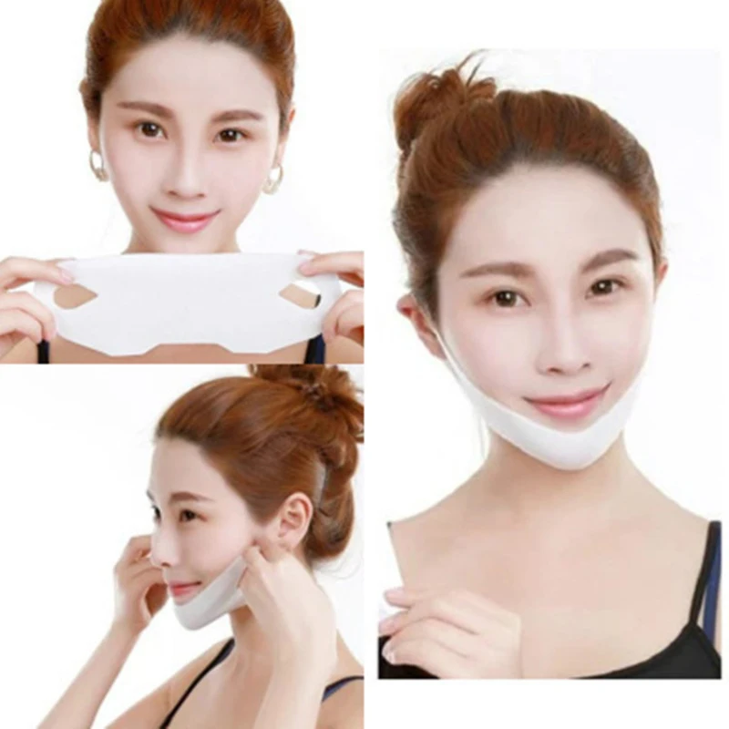 01 Подтягивающие маски для лица V shape Face Slim подбородок, шея Lift V Face Tension укрепляющая маска для ухода за кожей лица инструмент TSLM2 - Цвет: 01