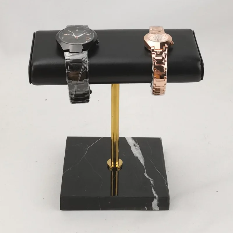 Stable Marble & PU Leather Watch Holder Display Stand for Jewelry Bracelet Bangle Watch Strap Case Jewelry Organizer Showcase