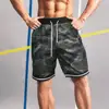 Plus Size Men Fitness Shorts Camouflage Design Waist Drawstring Polyester Quick Dry Sports Board Shorts Men Casual short homme 3