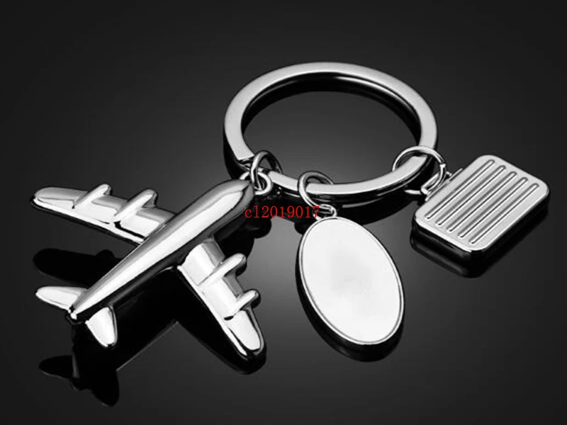 FREE SHIPPING BY DHL 100pcs/lot 2019 New Zinc Alloy Airplane Keychains Metal Plane Keyrings for Airline Gifts Custom LOGO | Дом и сад