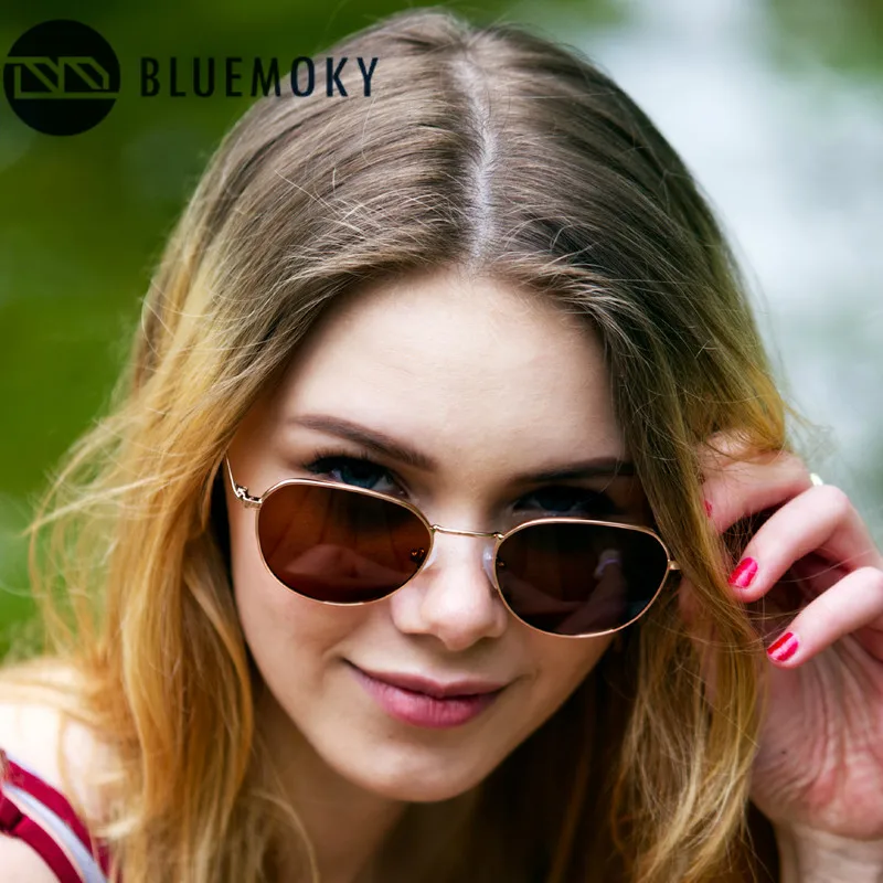 BLUEMOKY винтажные Поляризованные солнцезащитные очки из сплава Классические