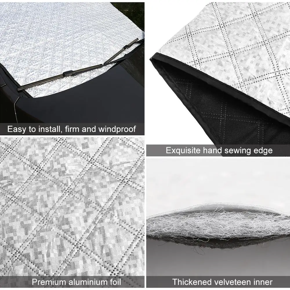 Vorcool Защита от солнца на лобовое стекло автомобиля универсальная защита от дождя, льда, снега Защита от солнца, УФ тепло, переднее окно, Толстая Крышка для автомобиля, внедорожника