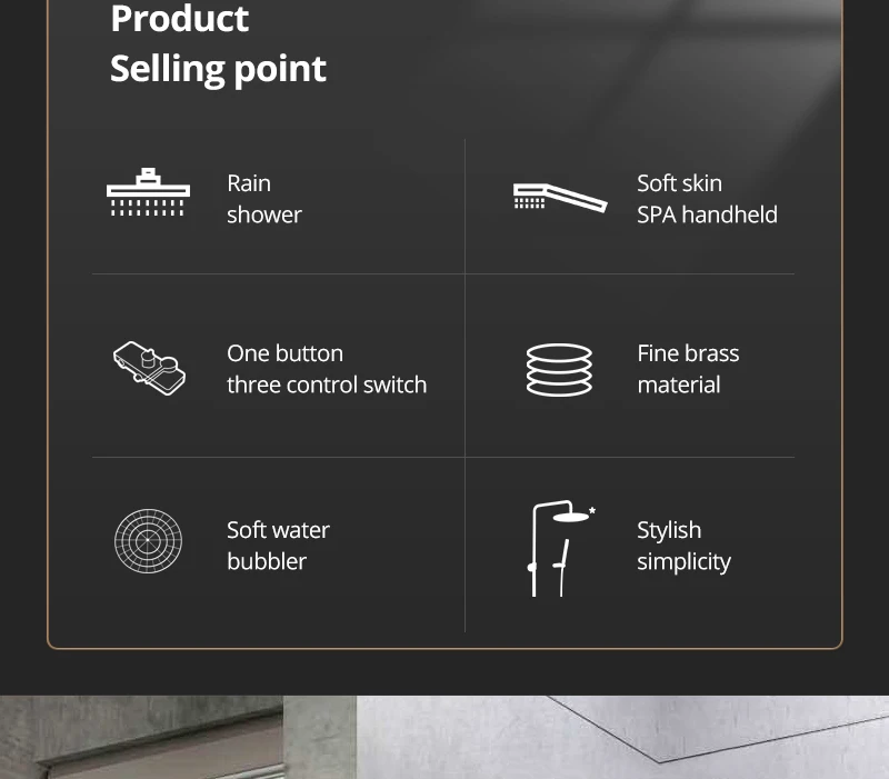 Brushed Gold Shower System  10 Shower Faucet Set Bathroom Rain Shower head and 3-Setting Handheld Shower Head Set (3)