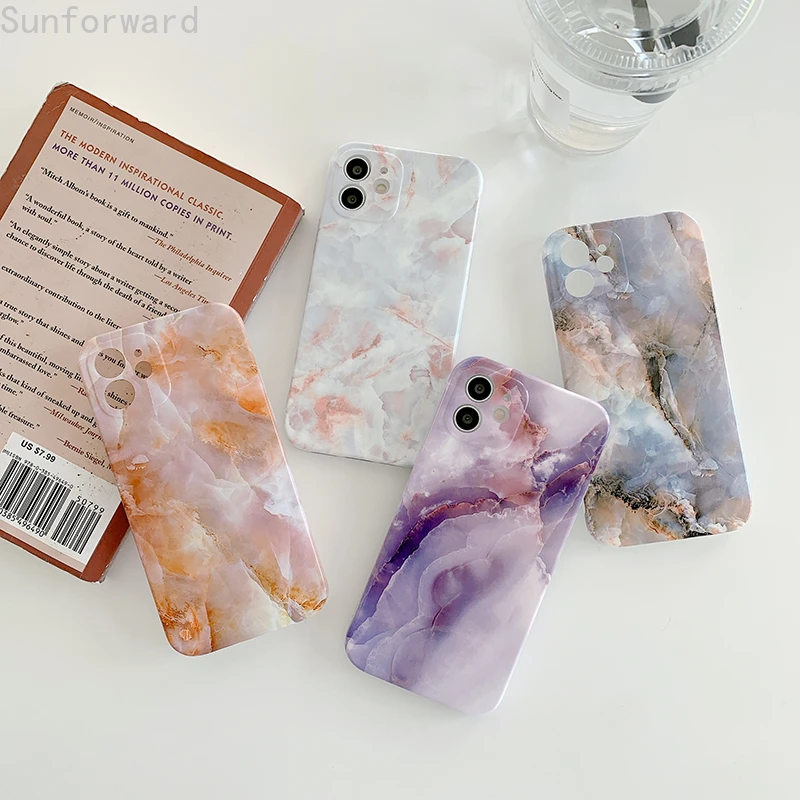 شركة ايفون للتجميل Fashion agate Gemstone marble soft silicon Phone Case For apple ... coque iphone 12 Agate Inspiration