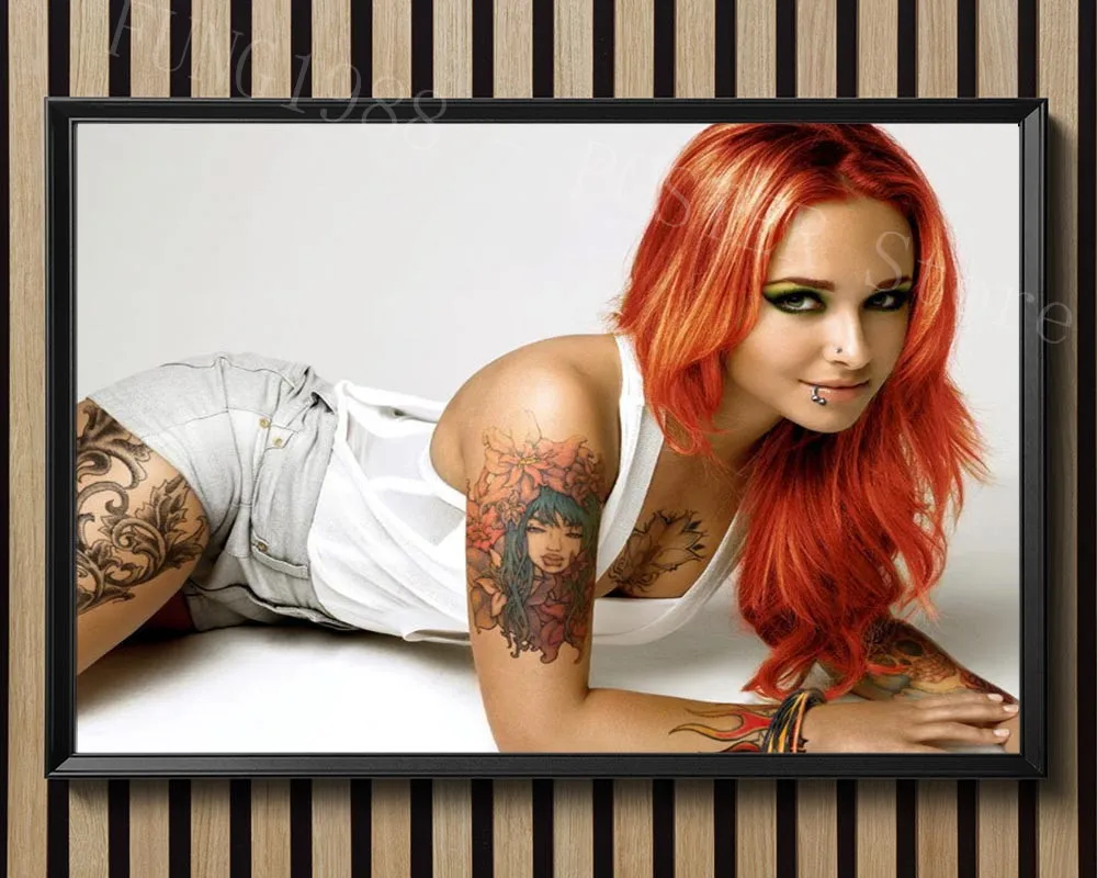 S090 Sexy Hot Redhead Beauty Girl Tattoo