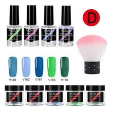 Набор для нейл-арта, набор для ногтей, инфильтрация, пудра, Базовое покрытие, верхняя щетка для пальто, реставратор, щетка для ногтей, активатор, набор