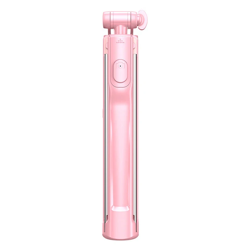 Pink 80cm Портативная растягивающаяся селфи-палка для мобильного телефона, держатель для мобильного телефона, штатив для камеры с беспроводным Bluetooth дистанционным автоспуском - Цвет: Pink 80cm