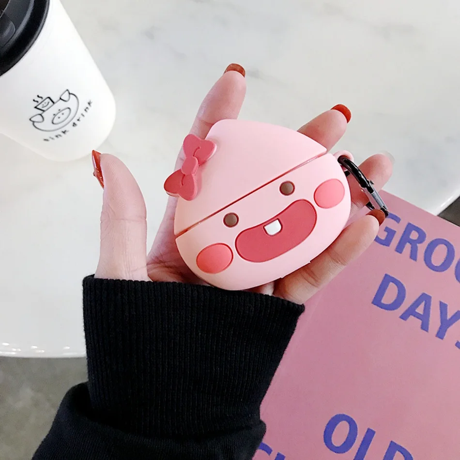 3D чехол для наушников для Airpods Pro Чехол Силиконовый Медведь Кролик поросенок Мультяшные наушники/Earpods чехол для Apple Air pods Pro 3 чехол кошка
