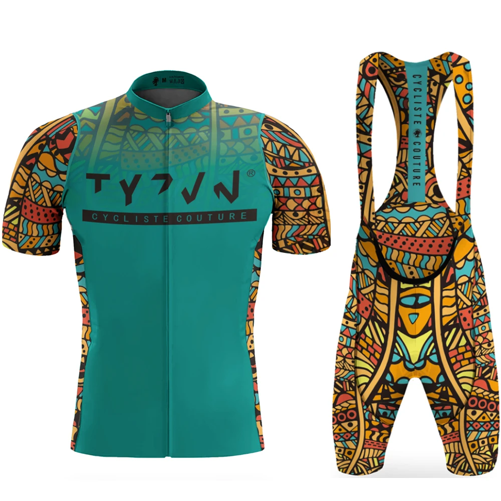 Tyzvn cycling jersey team men&rsquo;s summer road set maillot bicycle clothing culotte sets ciclismo bib gel shorts ropa de hombre