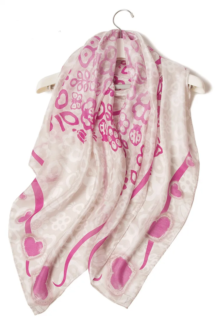 Шелковый квадратный шарф мягкий цветок Обертывания для женщин высокое качество - Цвет: H5