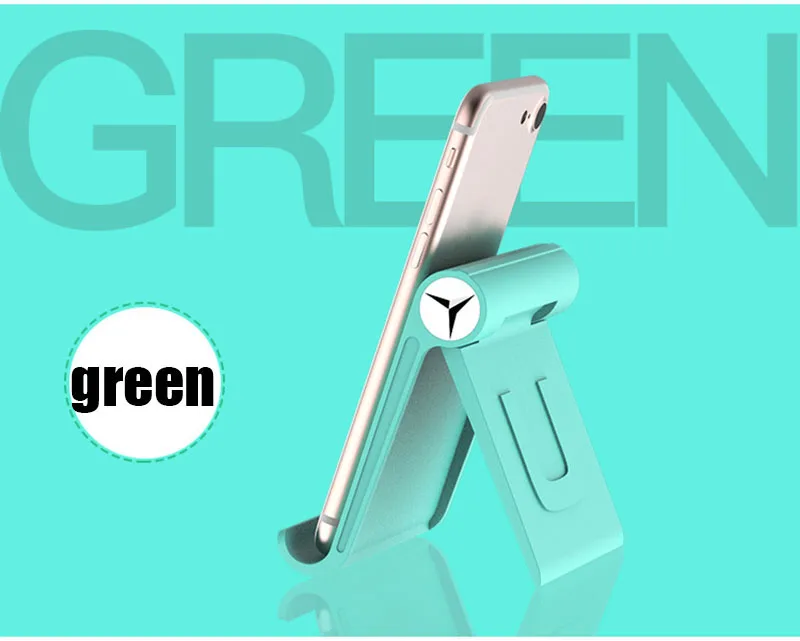 green Мини-держатель для мобильного телефона складной держатель для планшета универсальная настольная подставка для телефона 50 шт - Цвет: green