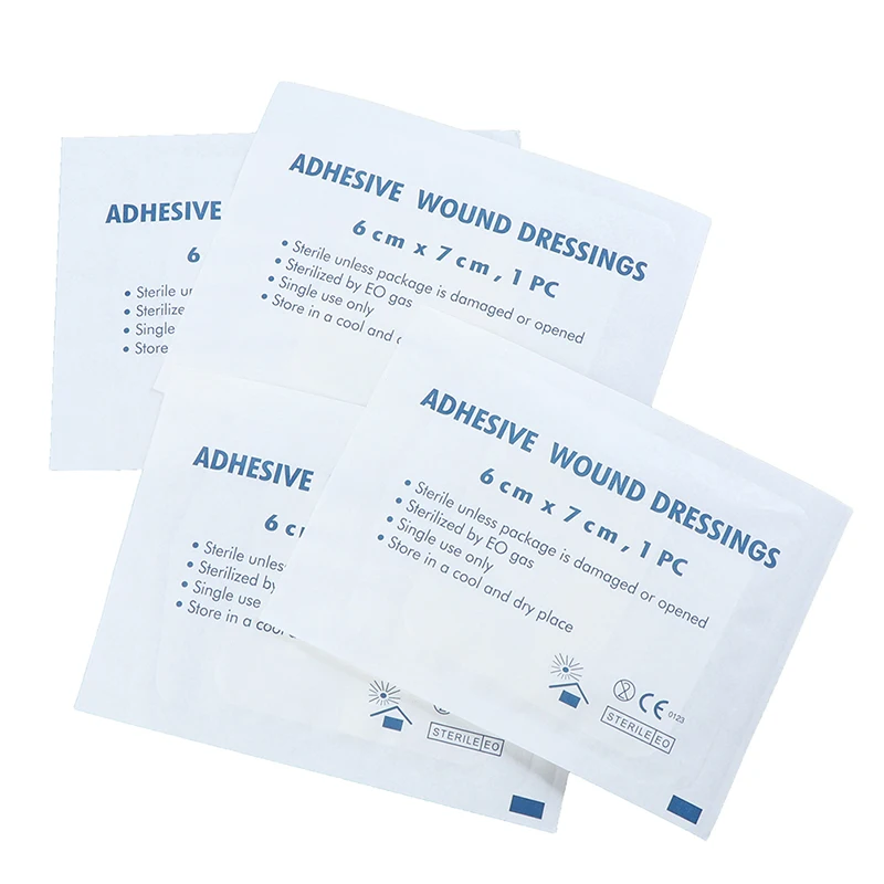 Vendaje de tirita adhesivo médico para heridas, 20 piezas, hipoalergénico, no tejido, para primeros auxilios, pieza de gasa para exteriores