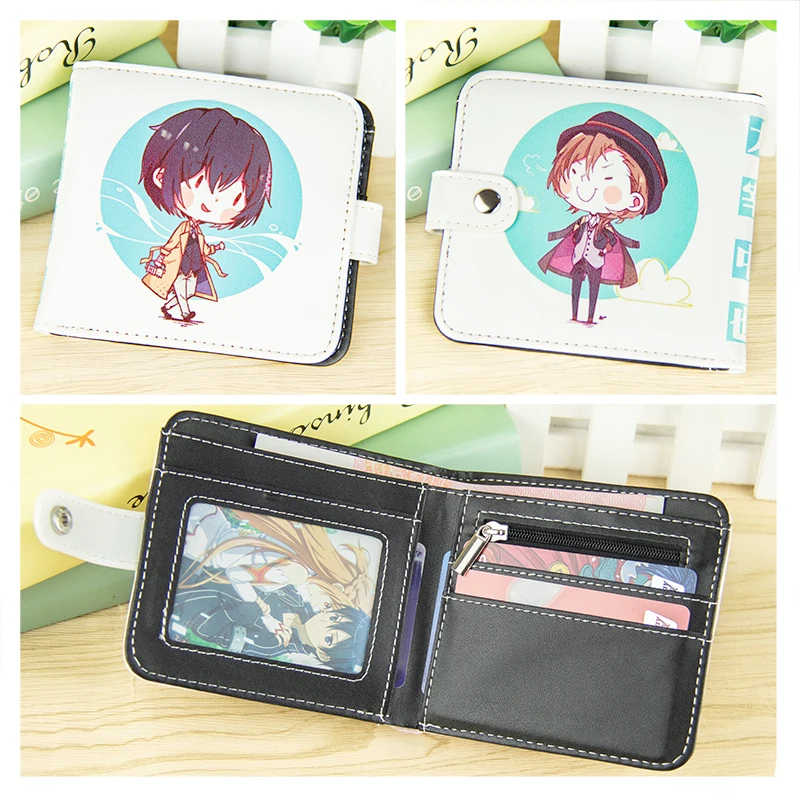 

Anime Bungo Stray Dogs Short Button Wallet Cartoon Folding Zipper Purse Coin Bag