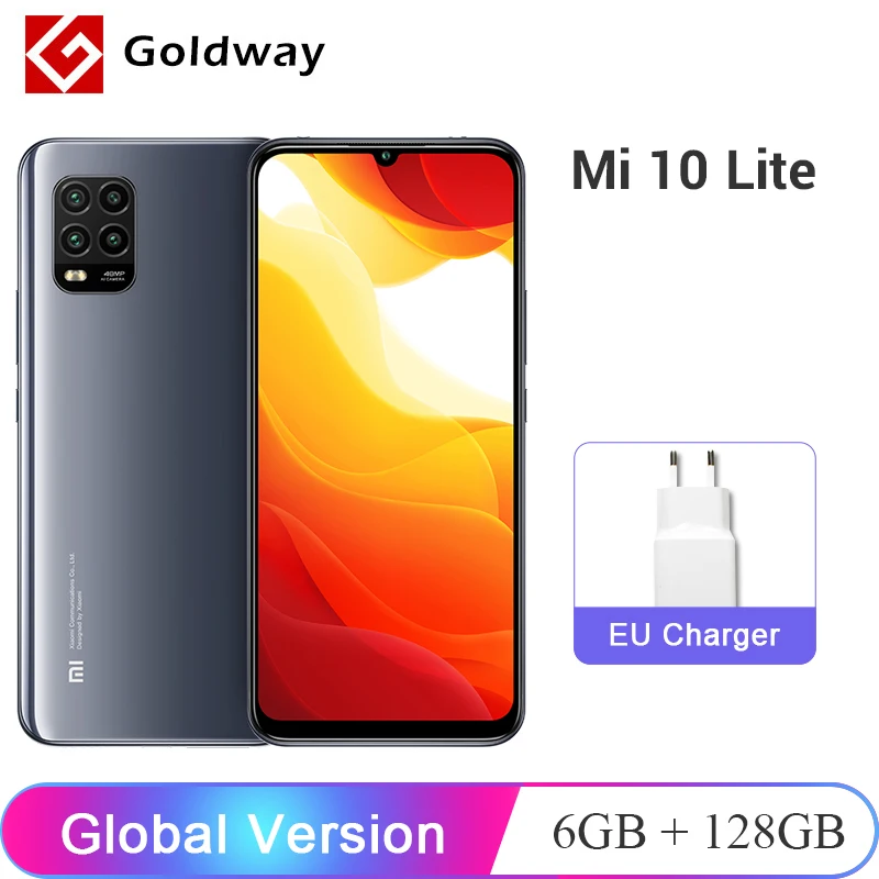 Глобальная версия Xiaomi Mi 10 Lite 5G 6 ГБ ОЗУ 128 Гб ПЗУ мобильный телефон Snapdragon 765G 48MP Quad