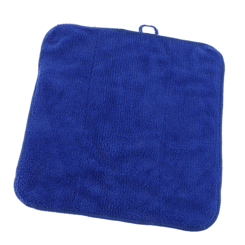 Super Absorbent Coral Fleece Household Cleaning Cloth Car Wash Towel Blue