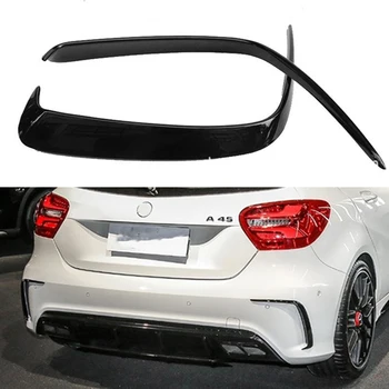 

Gloss Black ABS Rear Bumper Splitter Spoilers Canard for Benz W176 A200 A250 A45 2013-2018