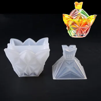 

New DIY Crystal Epoxy Resin Mold Storage Box Mold Cut Mold Jewelry Making Tools Gift Box Monkey Dilicone Mold For Resin Decor