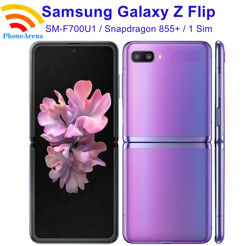 Мобильный телефон Samsung Galaxy Z Flip F700U1 【 90% новый складной дисплей 6 7 дюйма 8 ГБ ОЗУ 256