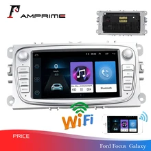 AMPrime 2 Din Автомобильный мультимедийный плеер " Авторадио Android gps Wifi автомобильное радио Mirrorlink FM USB для Ford/Focus/C-Max/Mondeo/Galaxy