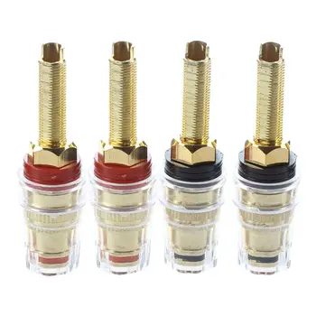 

4x Speaker Terminal Binding Post Connectors Gold-plated banana plug