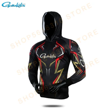 

Gamakatsu Fishing Clothing Long Sleeve Summer Quick-Drying Clothes Breathable Anti-UV Sun Protection TShirt Hooded Fishing Shirt