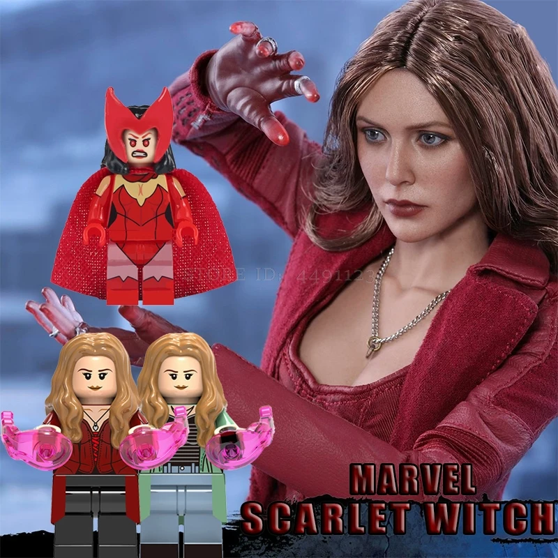 

Blocks Scarlet Witch Vision Hawkeye Ultron Marvel Movie Avengers Endgame Iron Man Thanos Hulk Black Widow Creator in Blocks Toys
