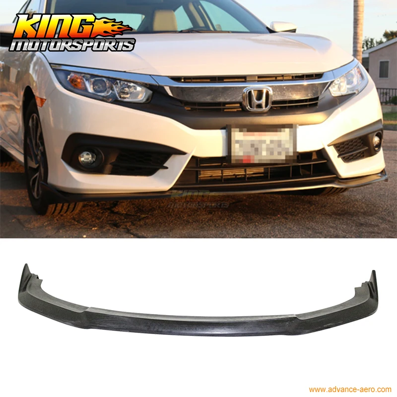 Для Honda Civic X 2/4Dr CS style передний бампер разветвитель для губ спойлер искусственная