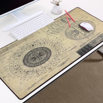 

STARGATE SG-1 Design Drawings Style Pattern Mousepad Mice Mat Pad Overlock Edge Large Size for Decorative Desktop