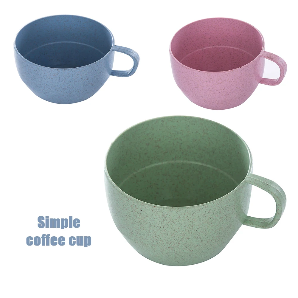 

ENERGE SPRING Simple wheat straw coffee cup PP material office wheat scented mug creative couple cup home milk cup teacup