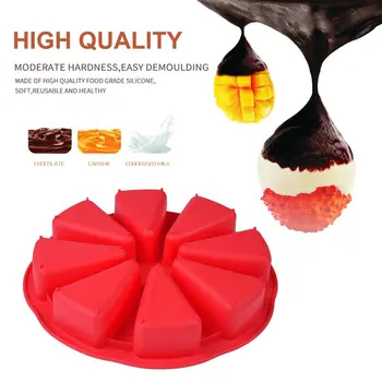

8 Cavity Scone Pans 3D Silicone Cake Mold DIY Baking Pastry Tools Cake Mould Oven Bread Pizza Bakeware Jelly Cupcake Mold