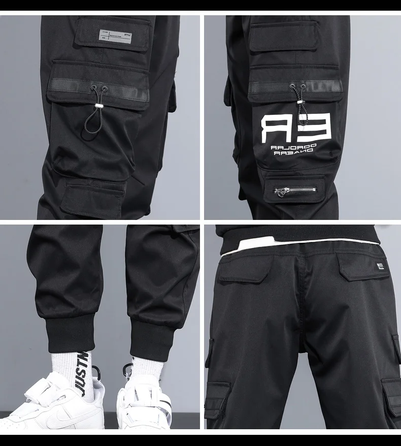 Cargo Pants Men Harajuku Japanese Fashion Jogging Military Techwear Running Streetwear Male Sports Suit Sweatpants Hip Hop Punk cargo jogger pants