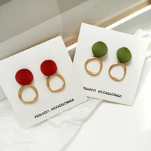 Милые романтические креативные необычные серьги-гвоздики геометрической формы винтажный лаковый круглый серьги-гвоздики для женщин Ювелирное Украшение для ночного клуба