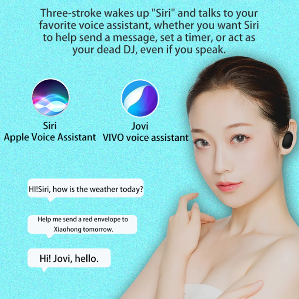 Светодиодный Bluetooth V5.0 гарнитура с микрофоном для iPhone huawei samsung pk A6S TWS беспроводные наушники для Redmi