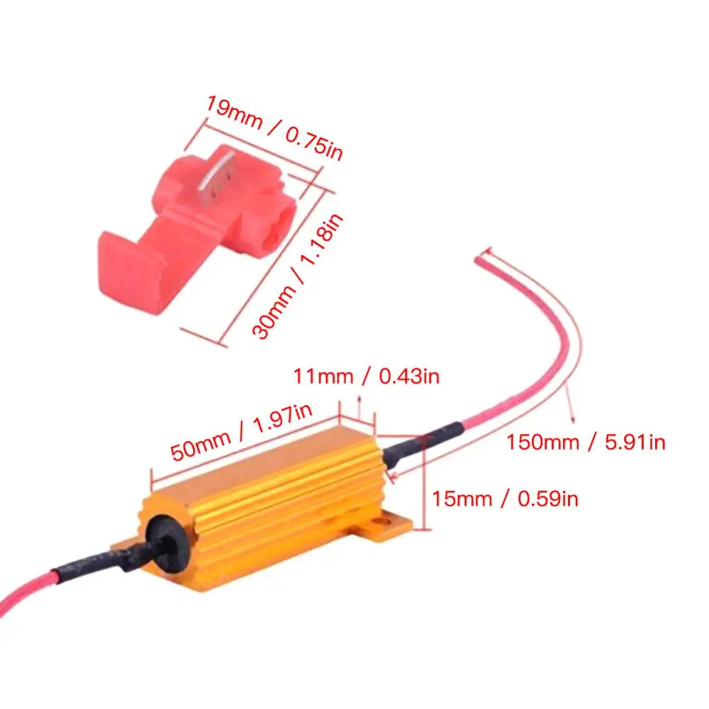 4Pcs Load Resistor 50W 6ohm Fix LED Bulb Hyper Flash Turn Signal Blinker Sales 4Pcs Load Resistor 50W 6ohm Fix LED Bulb Hyper Flash Turn Signal Blinker Sales