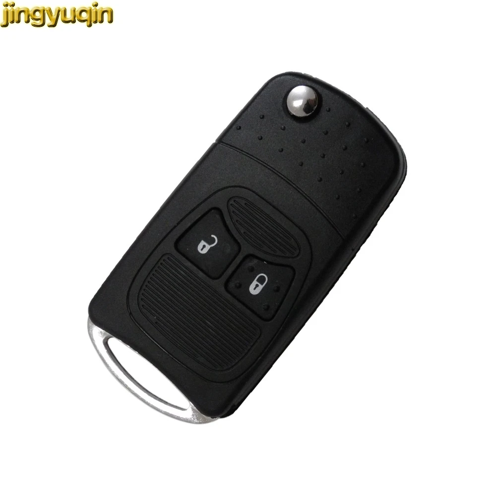 jingyuqin 20ps Key Shell For Chrysler Jeep Compass Wrangler Patriot 2 Button New Modified Flip Folding Remote Case Cover | Автомобили и