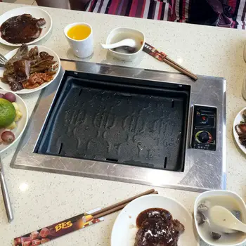 

Commercial inlaid electric oven barbecue self-service barbecue shop far infrared smoke-free BBQ grill machine radiant-cooker