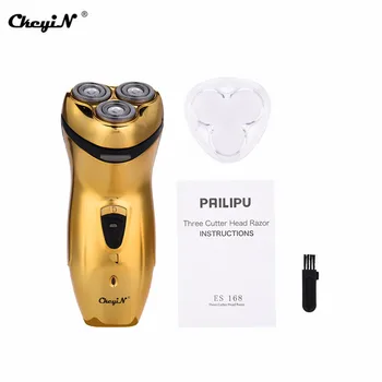 

CkeyiN Rechargeable Men Electric Shaver 3D Triple Floating Blade Heads Shaving Razors Face Care Beard Trimmer Barber Machine