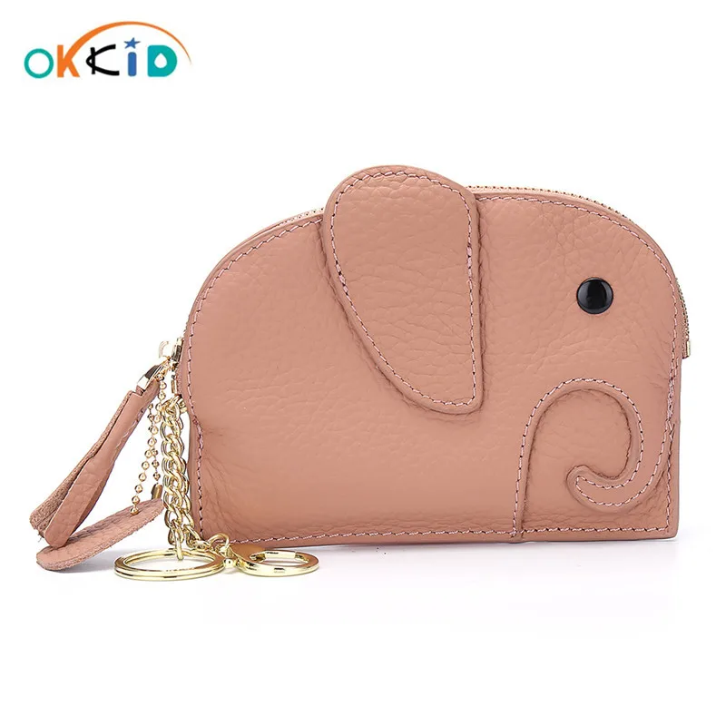 Мини-кошелек OKKID из натуральной кожи для девочек Детский кошелек милый детский со