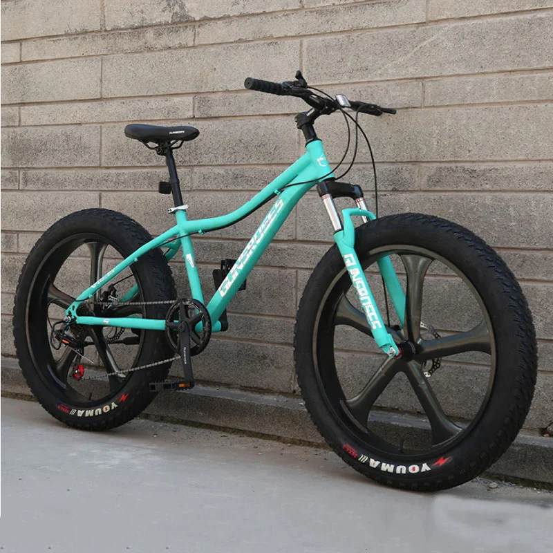 Mountain Bike 4.0 Super Wide Tire Snow Bike Off-road Bicycle Male And Female Students Beach Adult Bicycle Five-knife Wheel