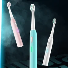 Звуковая электрическая зубная щетка dupont с перезаряжаемой головкой USB акустическая электрическая зубная щетка 6 режимов чистая водонепроницаемая