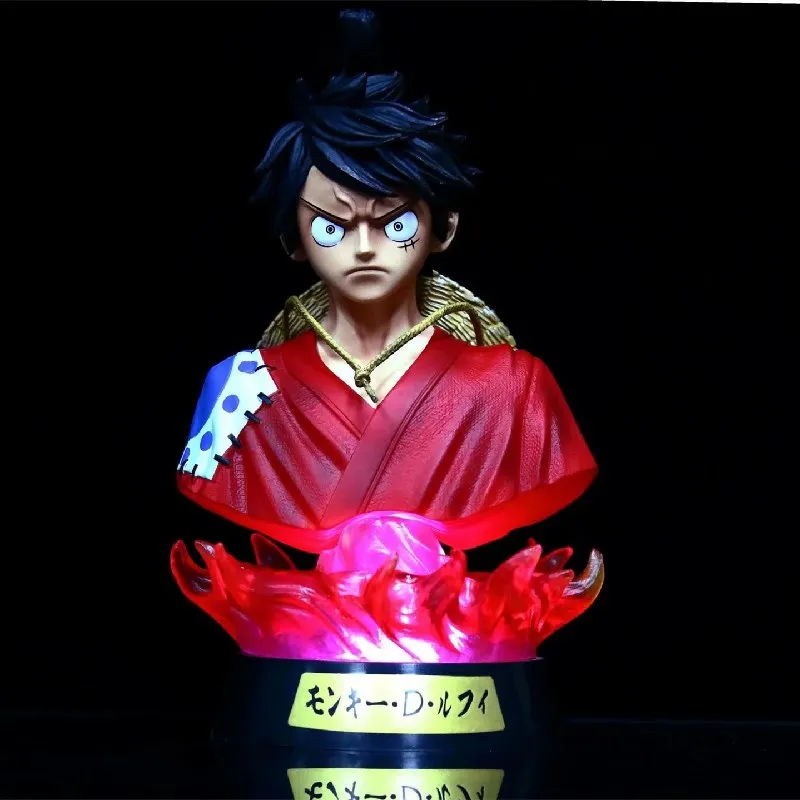 One Piece Monkey D Luffy Anime Figures Bust Model Toys 7 Colors Remote Control Toy Action LED Figurals Collector Brinquedos 16cm One Piece Monkey D Luffy Anime Figures Bust Model Toys 7 Colors Remote Control Toy Action LED Figurals Collector Brinquedos 16cm