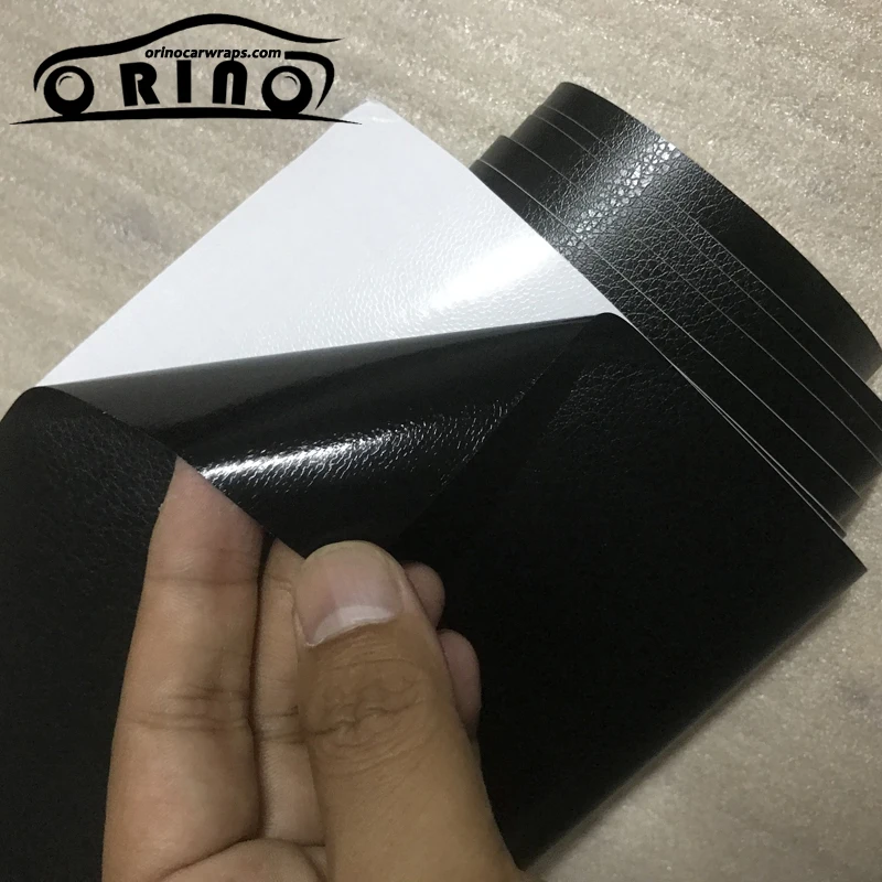 Black Leather Vinyl Film Wrap-2