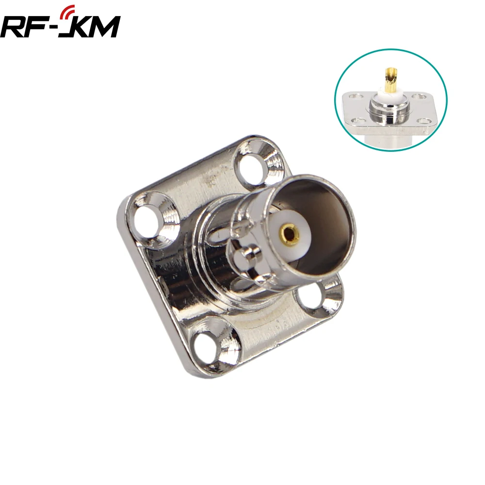 

2PCS/lot RF Connector BNC Female Jack 4 Hole Flange Panel Chassis Mount Solder Connector