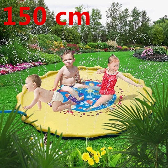 Летняя наружная ПВХ надувная подушка для воды, игрушки для детей, детские игры, водяное сиденье, игры, пляжный коврик, водораспылительная установка, бассейн - Цвет: 150cm