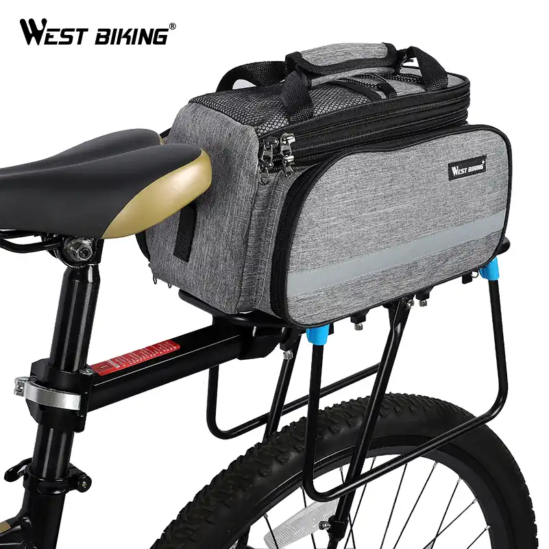 540 Waterproof Double Pannier Rack Bike Bags 2x20l Elops Decathlon