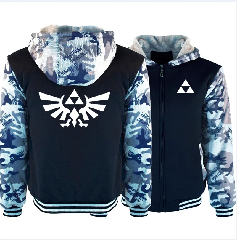 F Legend of Zelda Print Off White Zipper Costume Hoodies Men Anime Verse Hooded Cosplay Sweatshirts Streetwear Casual Tops - Цвет: F