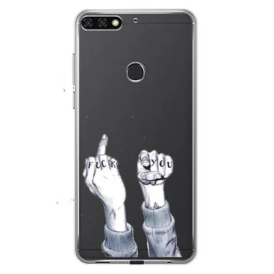 Чехол Fundas для huawei Y6 Prime ATU-L31 ATU-L42 резиновый защитный чехол с рисунком для huawei Y6 Prime - Цвет: K28