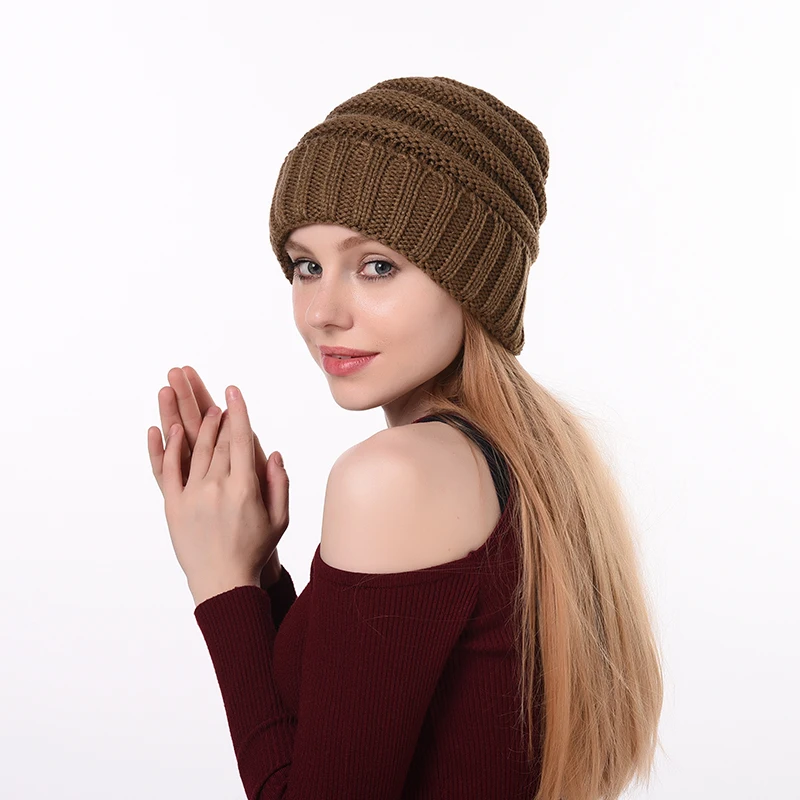 Модные популярные осенние и зимние новые теплые наушники шерстяная вязаная шапка взрослый открытый подшлемник